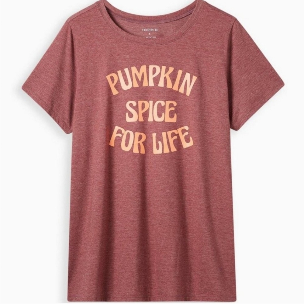 ❤️NWT TORRID PUMPKIN SPICE LIFE GRAPHIC PLUS SIZE TEE AUTUMN COFFEE FALL